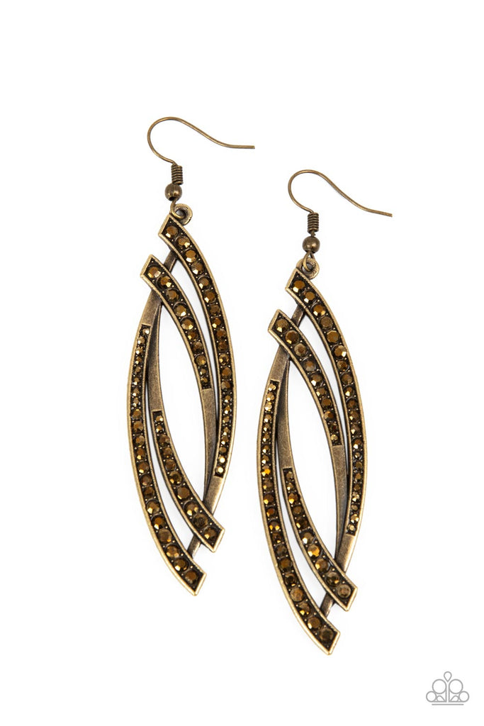 Twinkle for Two - Brass Paparazzi Earring - The Sassy Sparkle