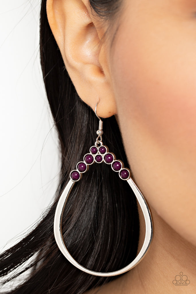 Festive Fervor - Purple Earring-Paparazzi