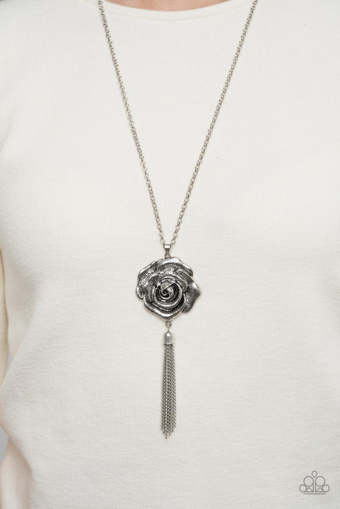 Rosy Redux - Silver Necklace-Paparazzi