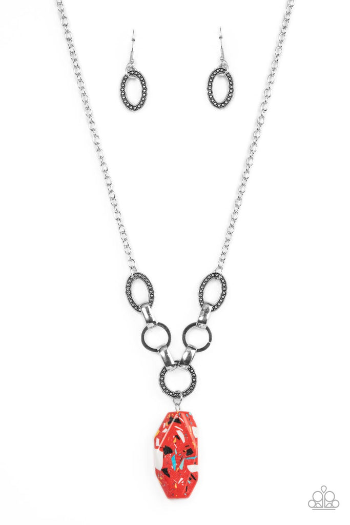 Mystical Mineral - Red Necklace-Paparazzi