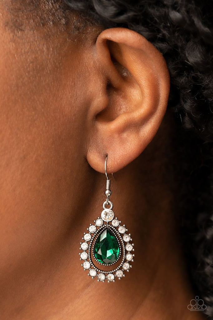 Divinely Duchess - Green Paparazzi Earring