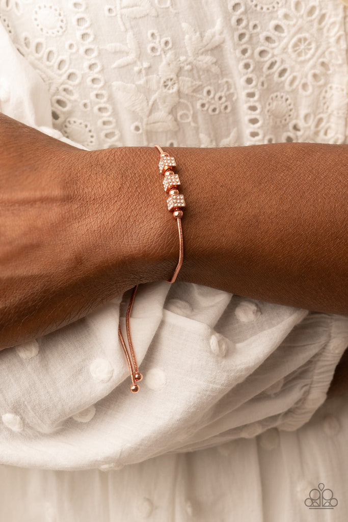 Roll Out the Radiance - Copper Bracelet-Paparazzi - The Sassy Sparkle