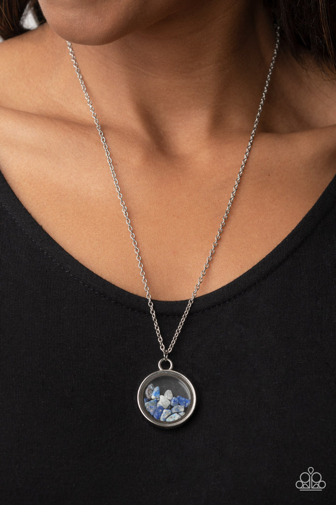 Gemstone Guru - Blue Stone Necklace-Paparazzi