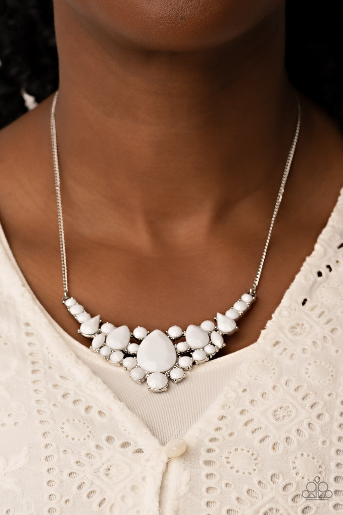 Bali Ballroom - White Paparazzi Necklace - The Sassy Sparkle