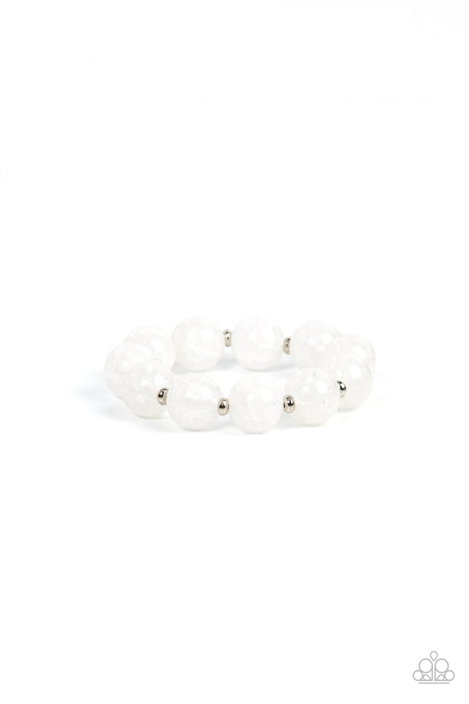 Arctic Affluence - White Bracelet-Paparazzi