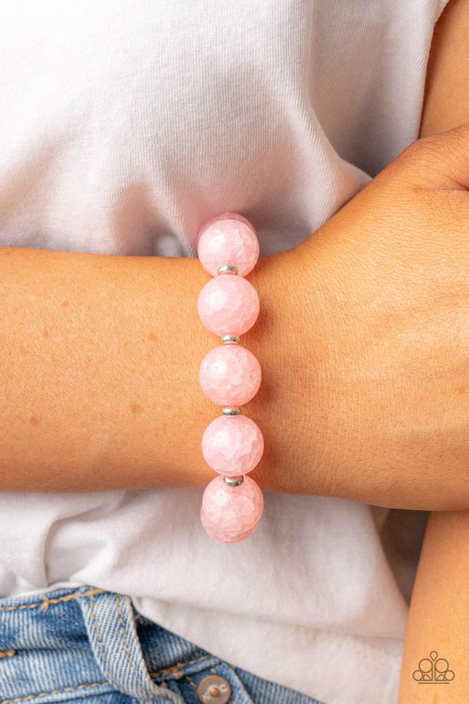 Arctic Affluence - Pink Bracelet-Paparazzi