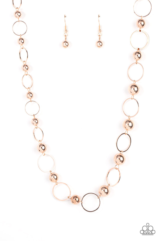 Metro Milestone - Rose Gold Paparazzi Necklace - The Sassy Sparkle