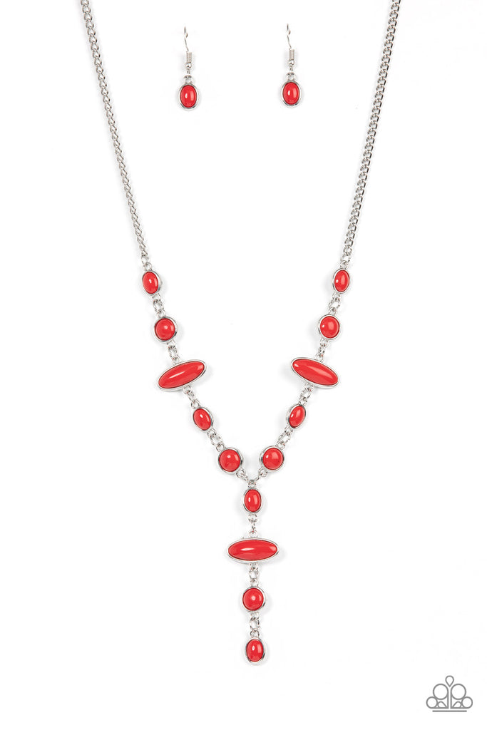 Authentically Adventurous - Red Necklace-Paparazzi