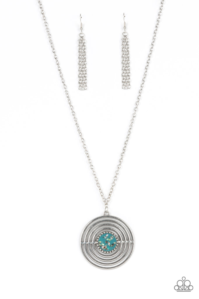 Targeted Tranquility - Blue Necklace-Paparazzi