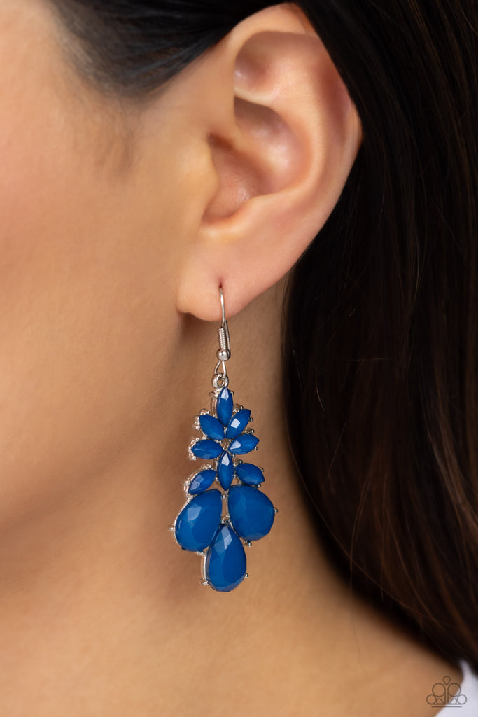 Fashionista Fiesta - Blue Earring-Paparazzi