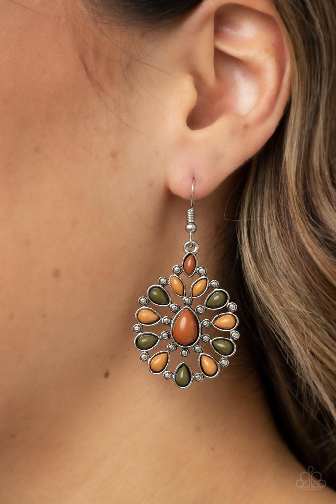 Lively Luncheon - Multi Paparazzi Earring - The Sassy Sparkle