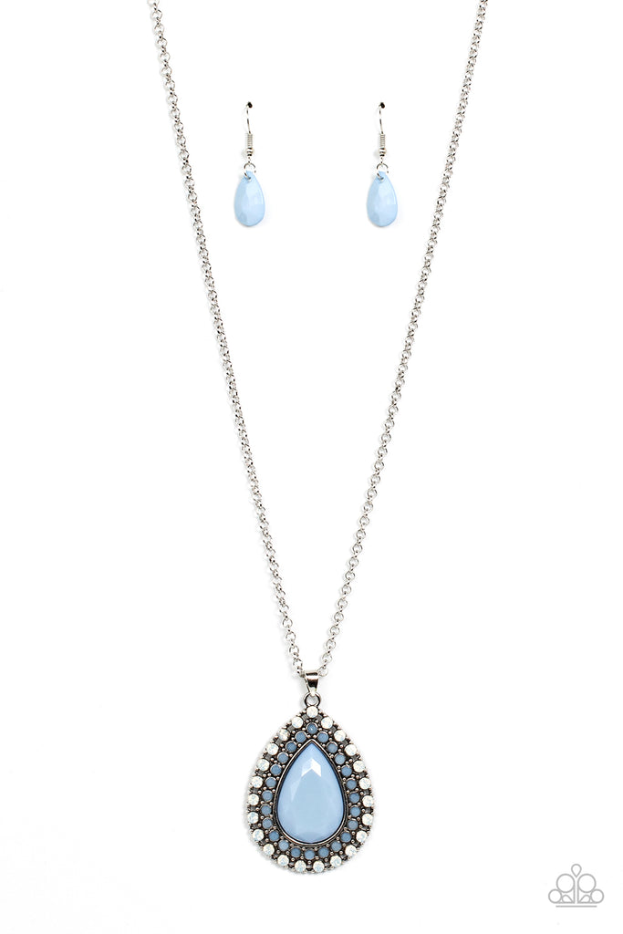 DROPLET Like It’s Hot - Blue Necklace-Paparazzi