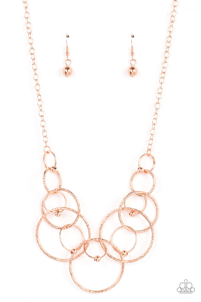 Encircled in Elegance - Copper Necklace-Paparazzi