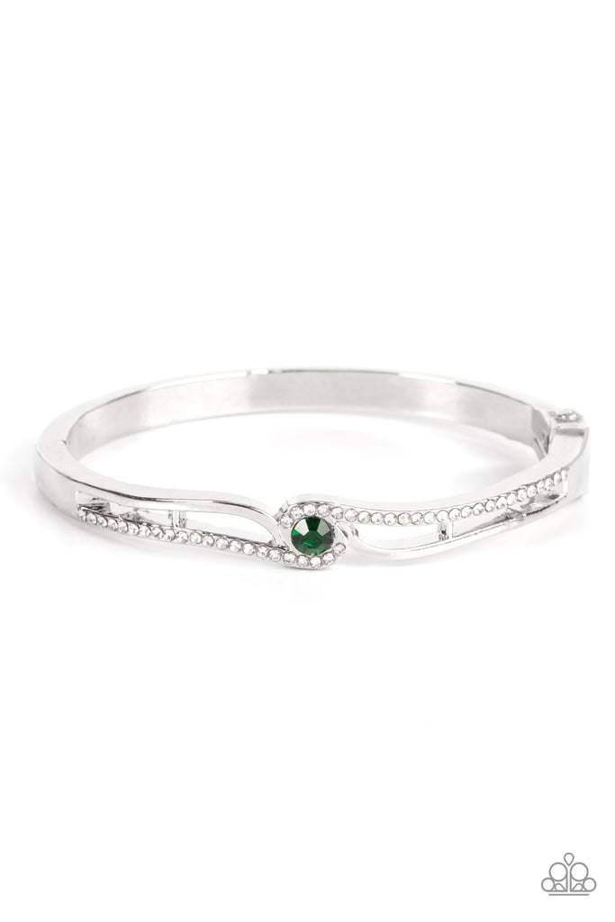 Top-Shelf Shimmer - Green Bracelet-Paparazzi