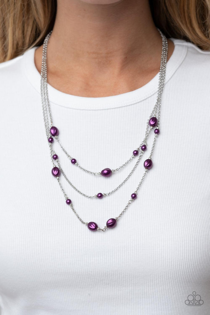 Pearlicious Pop - Purple Necklace-Paparazzi