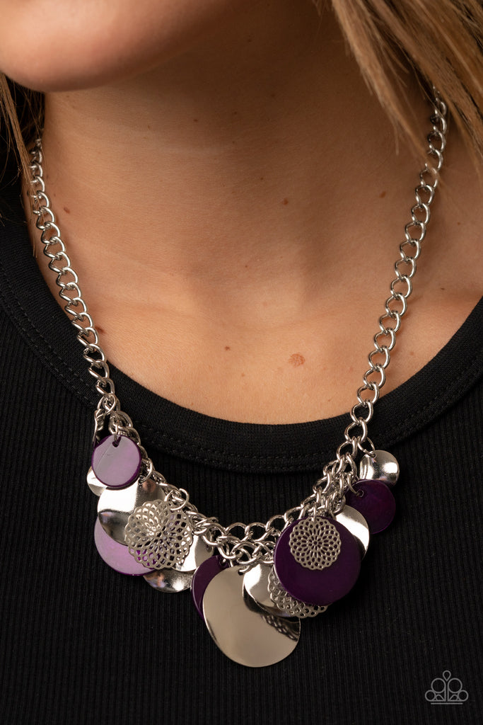 Oceanic Opera - Purple Necklace-Paparazzi