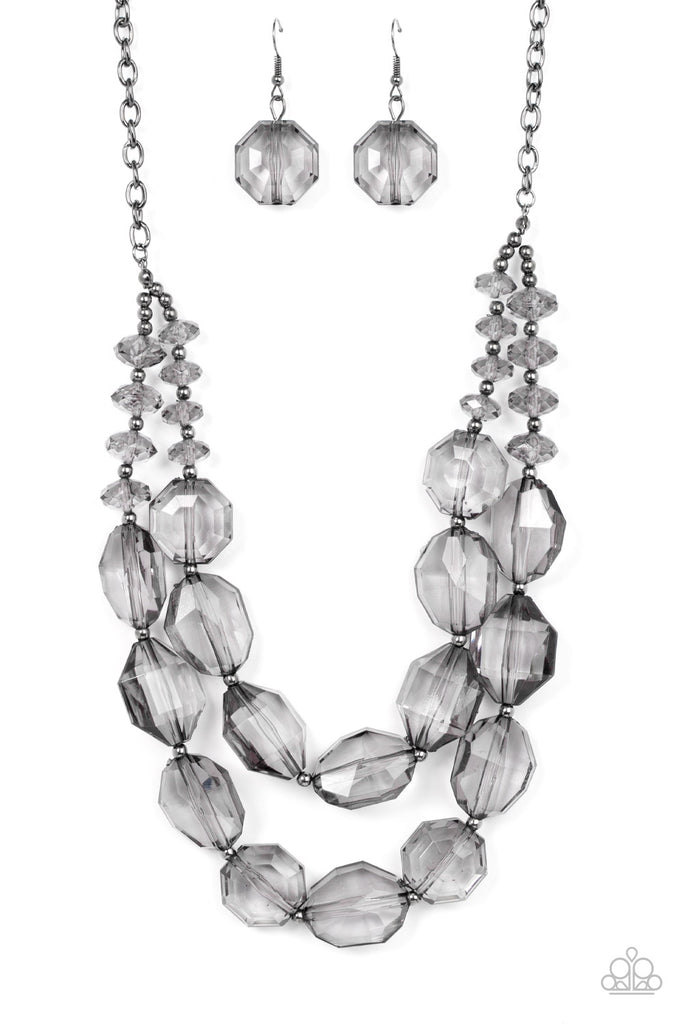 Icy Illumination - Black Paparazzi Necklace - The Sassy Sparkle