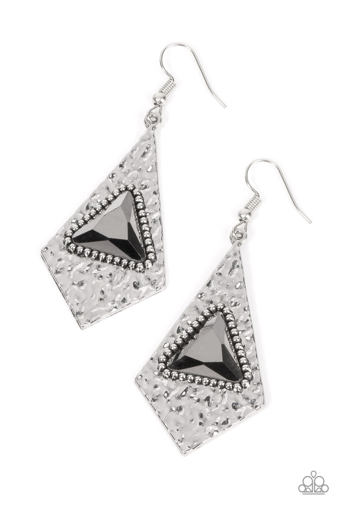 Cosmic Destination - Silver Earring-Paparazzi