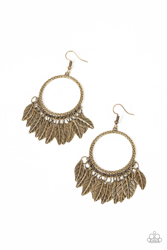 FOWL Tempered - Brass Paparazzi Earring - The Sassy Sparkle