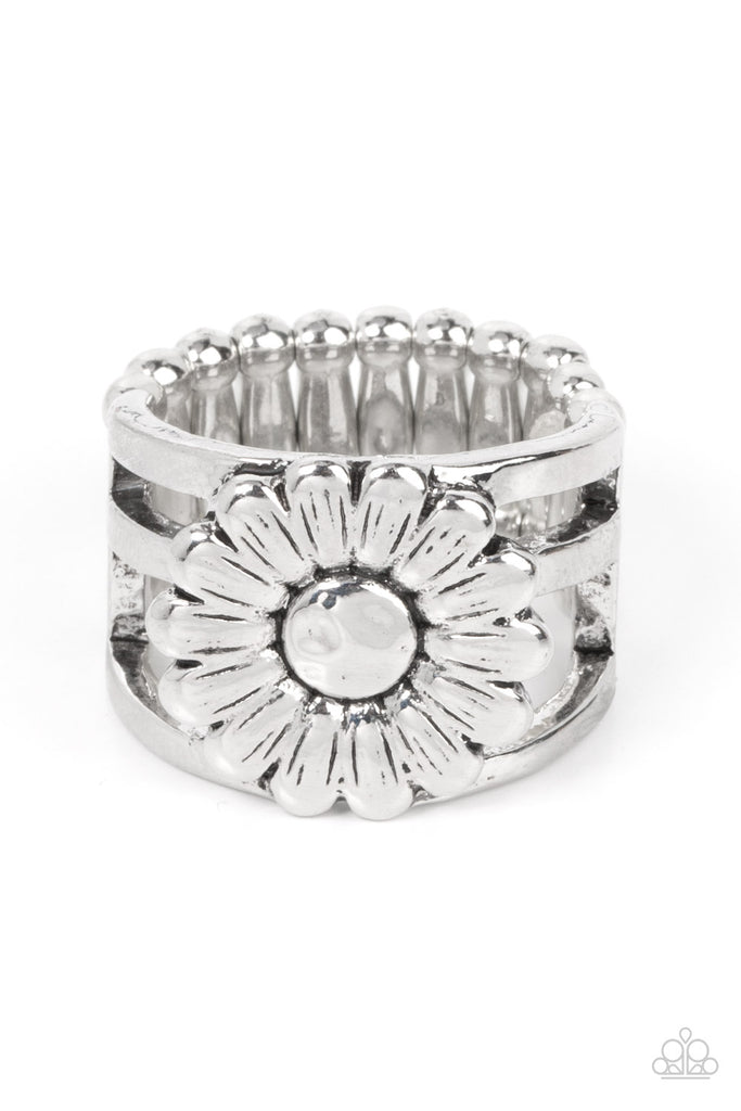 Roadside Daisies - Silver Ring-Paparazzi
