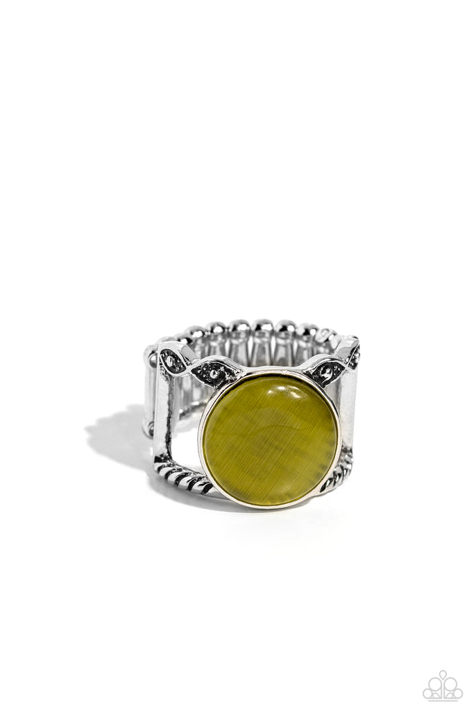 Clairvoyantly Cats Eye-Green Paparazzi Ring - The Sassy Sparkle