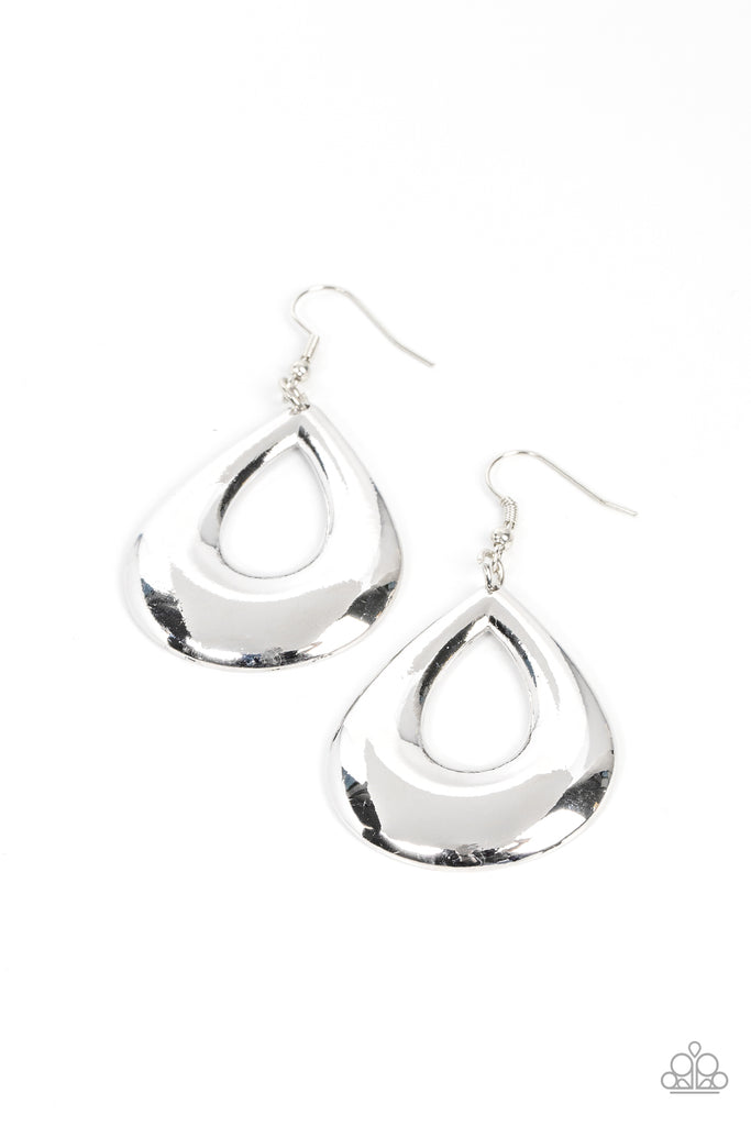 Laid-Back Leisure - Silver Paparazzi Earring - The Sassy Sparkle