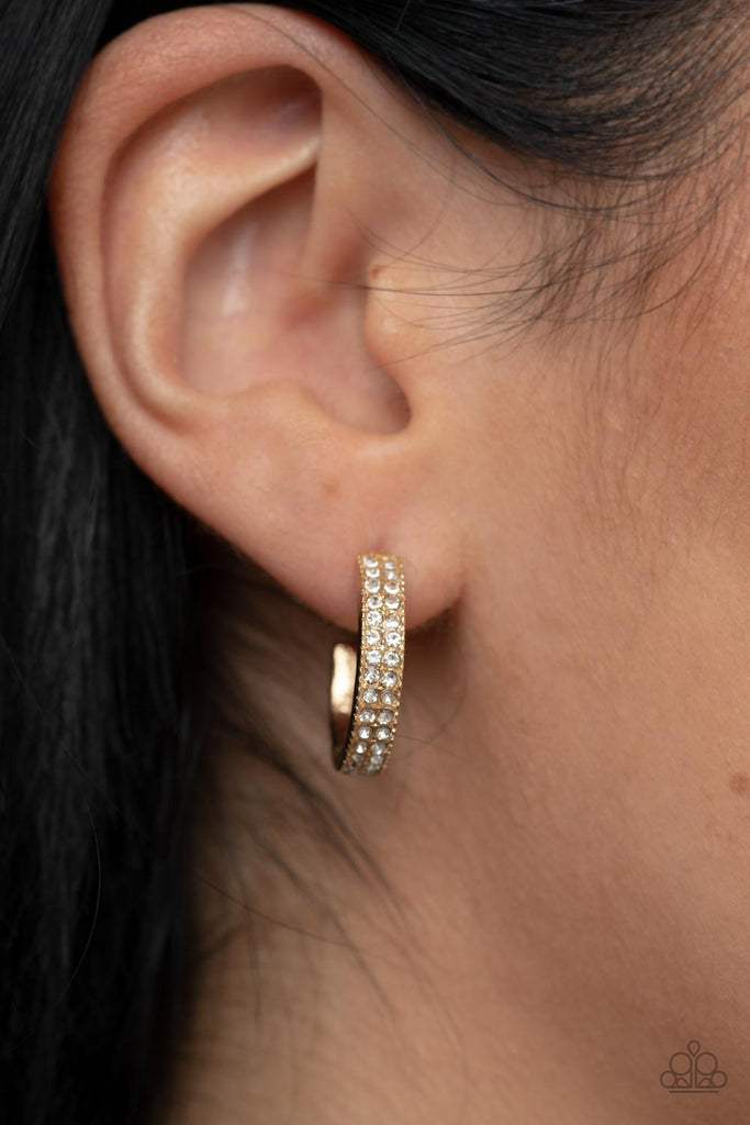 Small Town Twinkle - Gold Earring-Paparazzi
