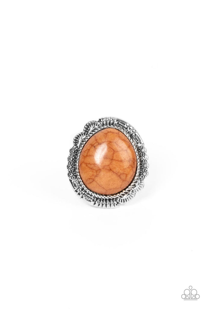 Salt of the Earth - Brown Stone Ring-Paparazzi