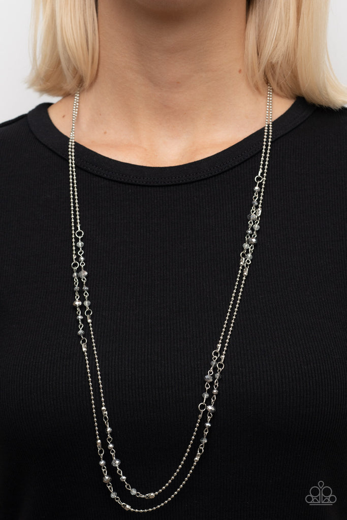 Petitely Prismatic - Silver Necklace-Paparazzi