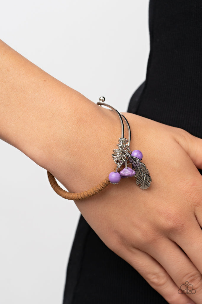 Running a-FOWL - Purple Bracelet-Paparazzi