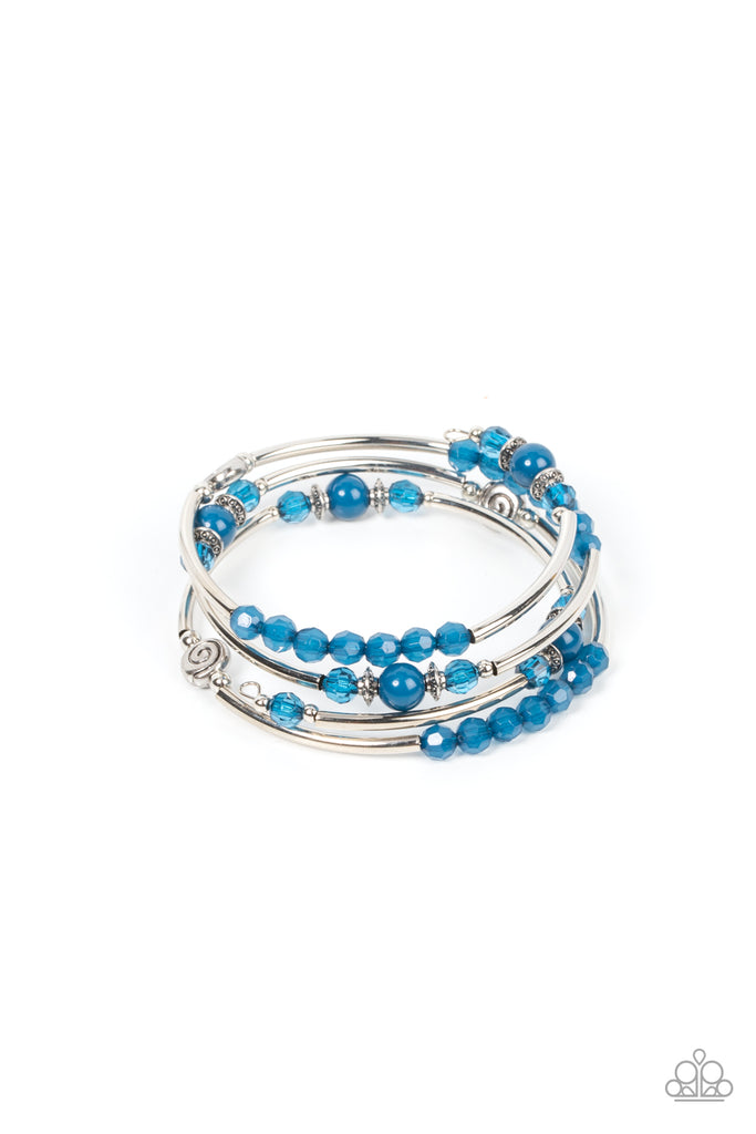 PRE ORDER Whimsically Whirly - Blue Paparazzi Bracelet - The Sassy Sparkle