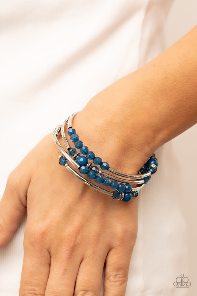 PRE ORDER Whimsically Whirly - Blue Paparazzi Bracelet - The Sassy Sparkle