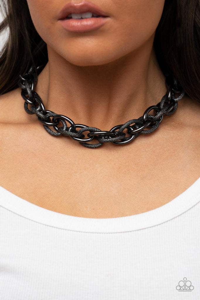 License to Chill - Black Gunmetal Necklace Paparazzi