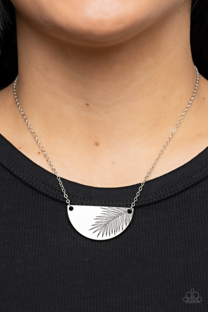 Cool, PALM, and Collected - Silver Necklace-Paparazzi