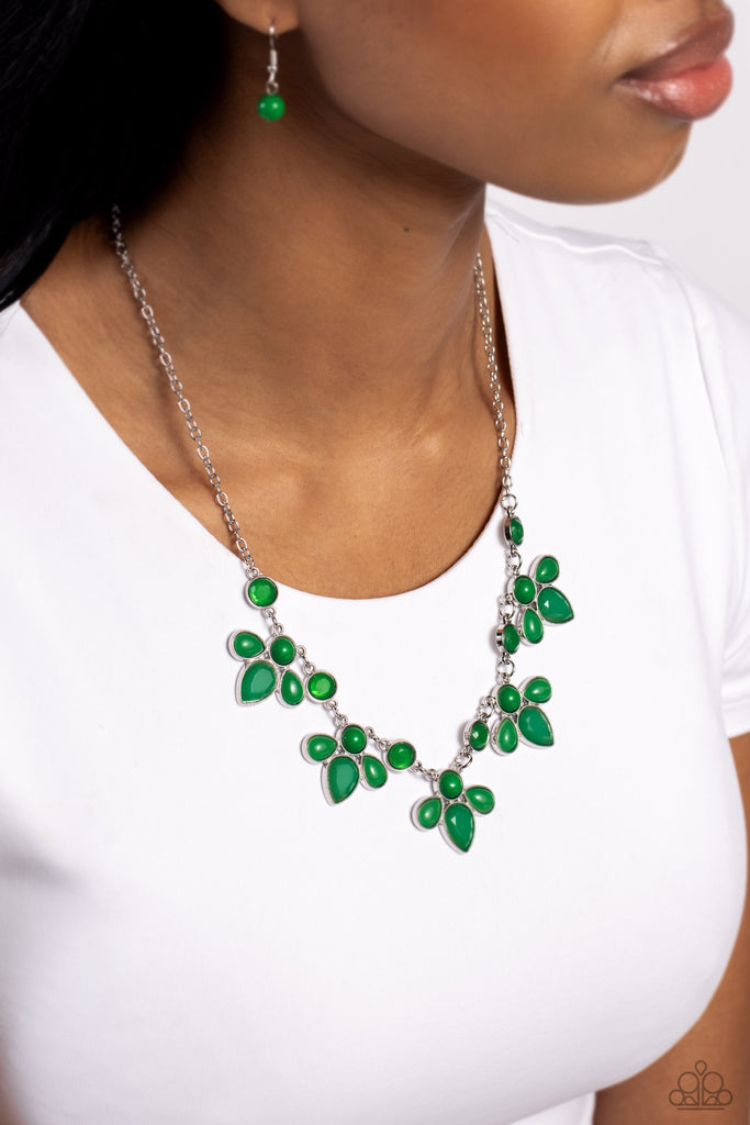 FROND-Runner Fashion - Green Necklace-Paparazzi