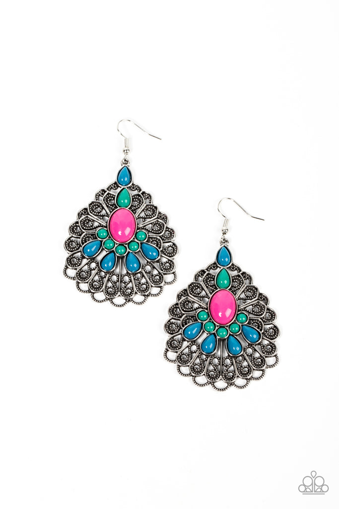 Peacock Prance - Multi Earring-Paparazzi