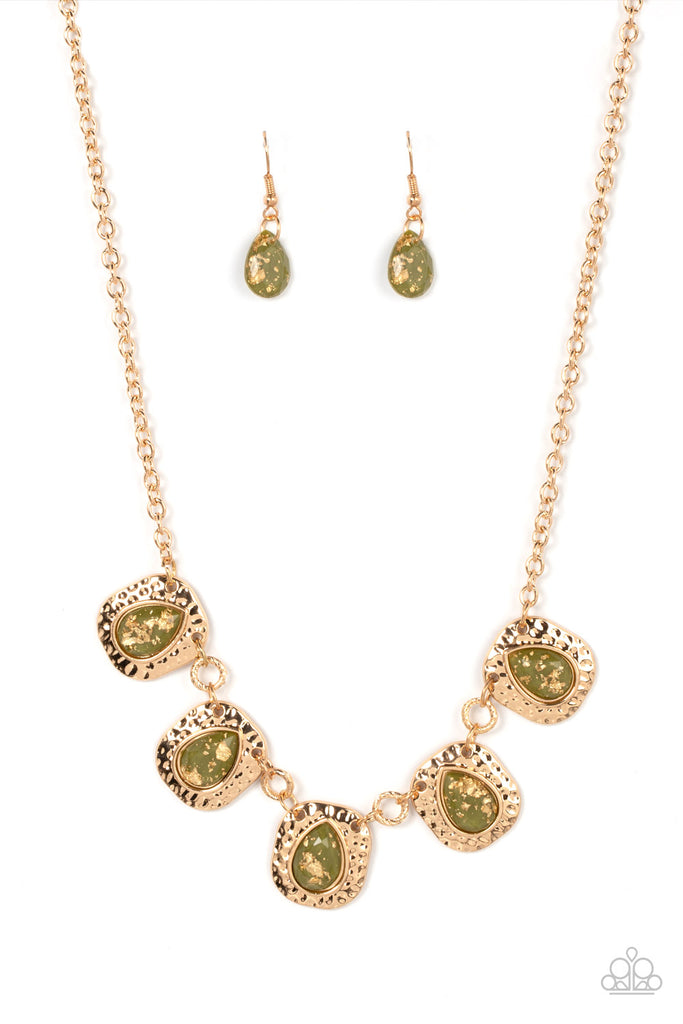 Mayan Masterpiece - Green Paparazzi Necklace - The Sassy Sparkle
