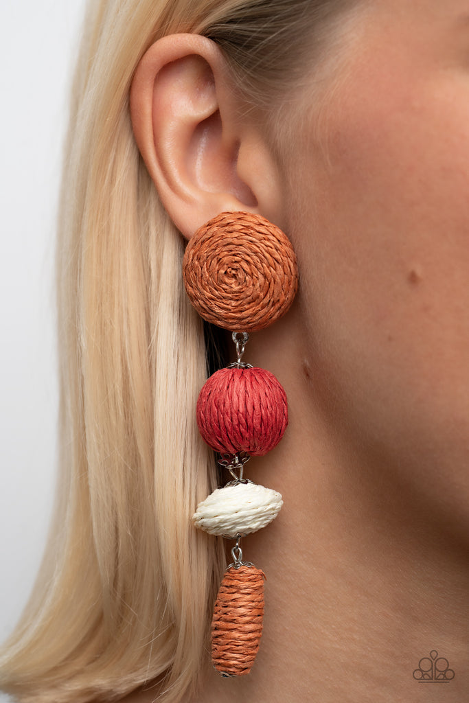 Twine Tango - Multi Post Earring-Paparazzi