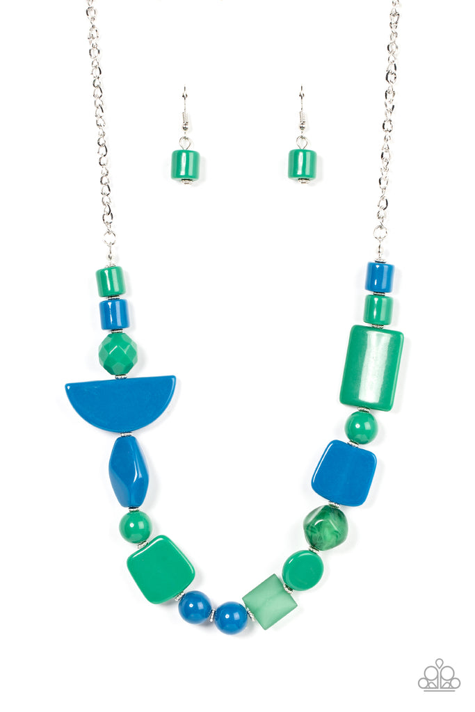 Tranquil Trendsetter - Green Necklace-Paparazzi