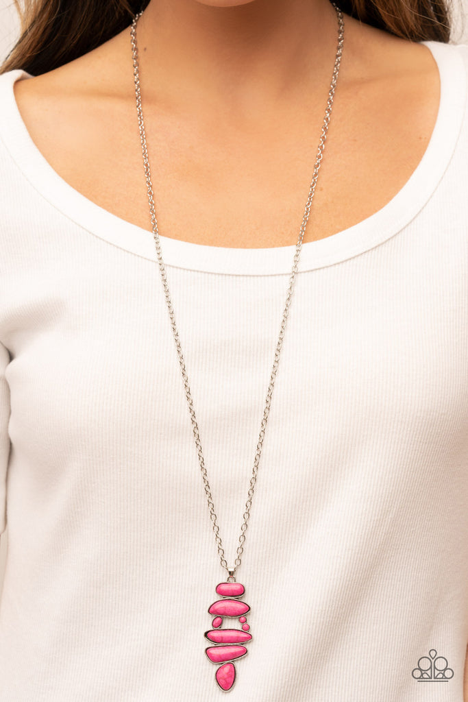 Mojave Mountaineer - Pink Necklace-Paparazzi