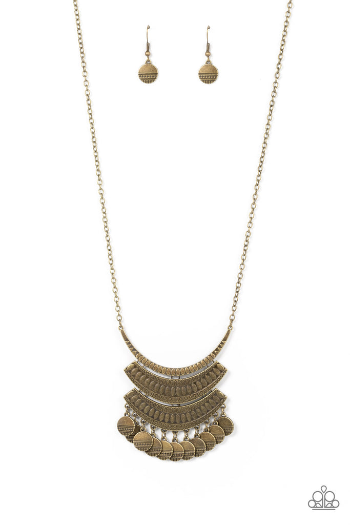 Under the EMPRESS-ion - Brass Necklace-Paparazzi