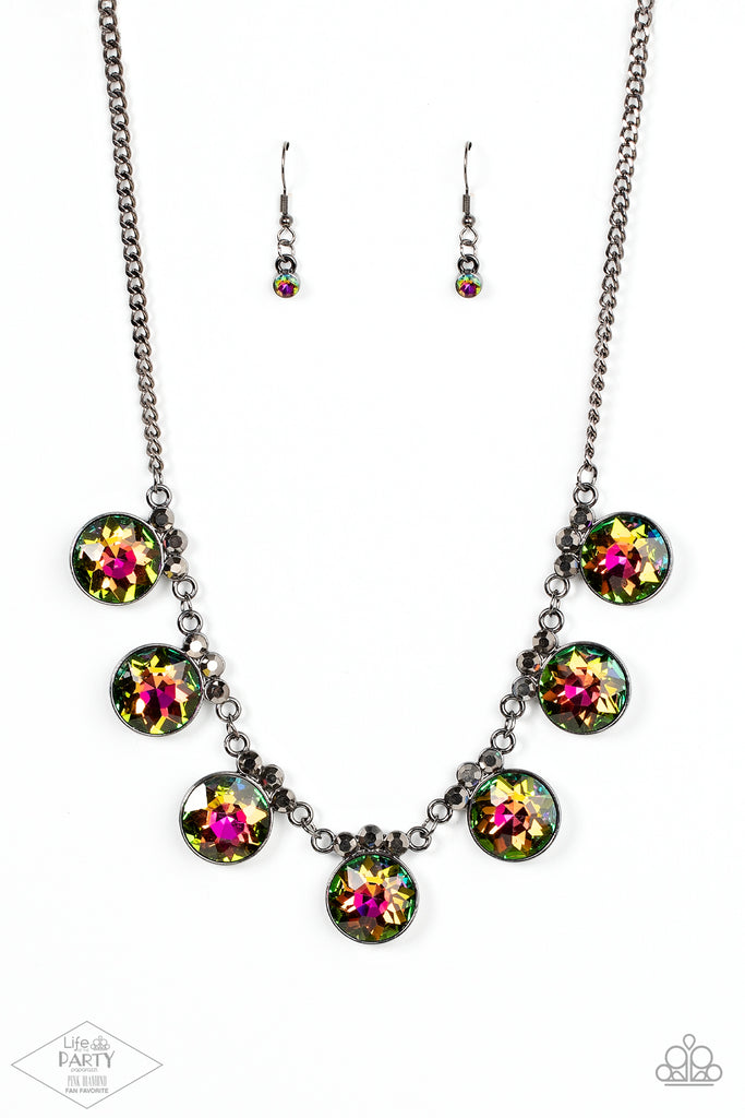 GLOW-Getter Glamour - Multi Oil Spill Necklace-Paparazzi
