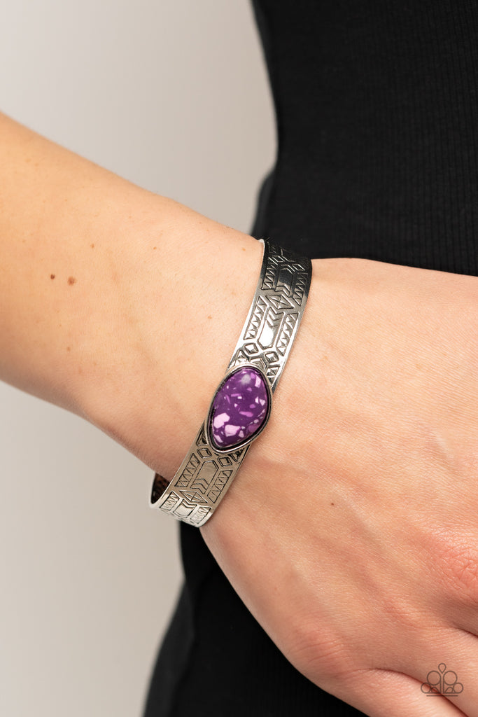 Gobi Glyphs - Purple Bracelet-Paparazzi