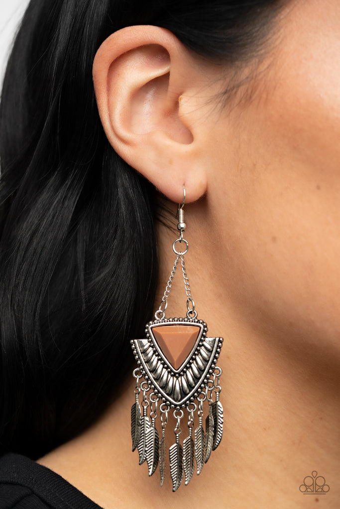 Shady Oasis - Brown Paparazzi Earring - The Sassy Sparkle