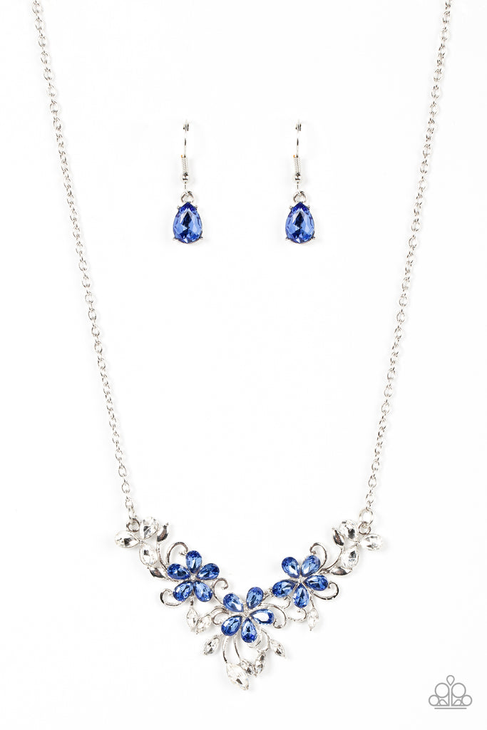 Floral Fashion Show - Blue Paparazzi Necklace - The Sassy Sparkle