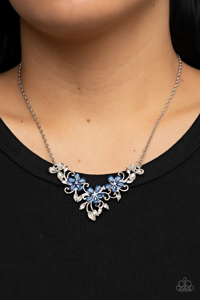 Floral Fashion Show - Blue Paparazzi Necklace - The Sassy Sparkle