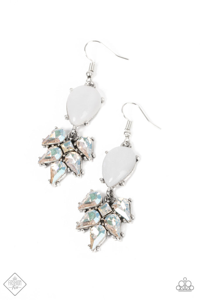 Ethereal Effervescence - White Earring-Paparazzi