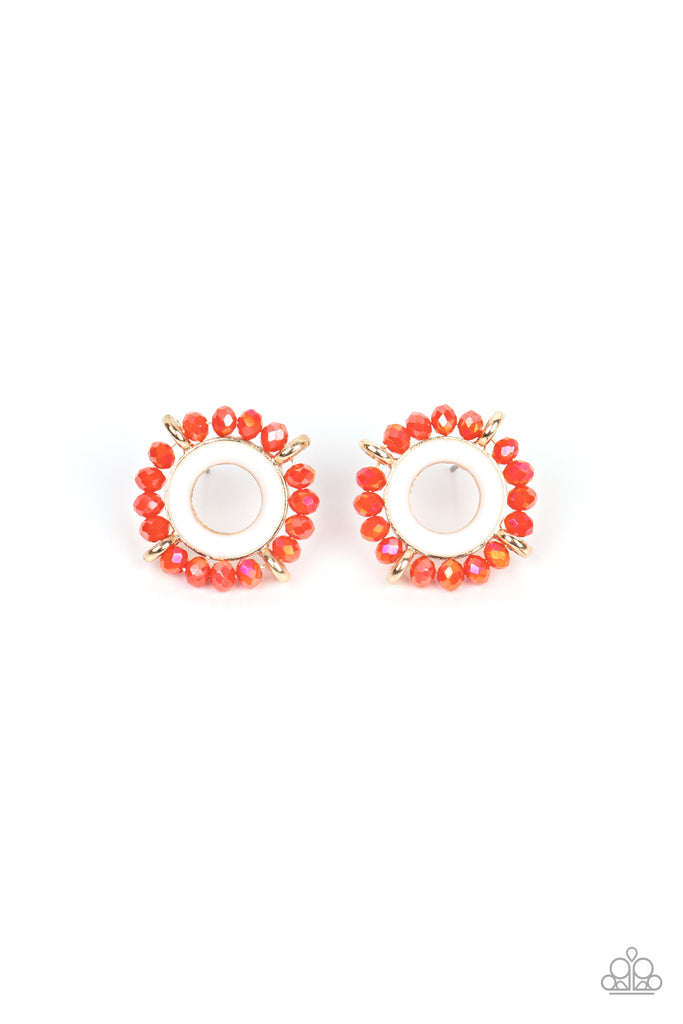 Nautical Notion - Orange Paparazzi Earring - The Sassy Sparkle