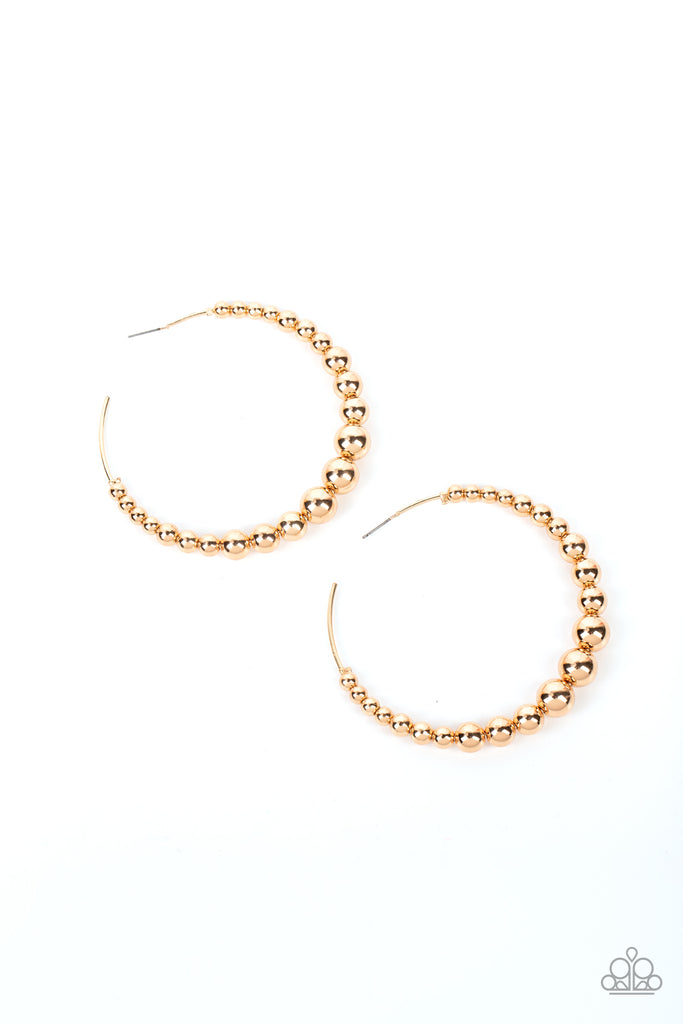 Show Off Your Curves - Gold Paparazi Earring - The Sassy Sparkle