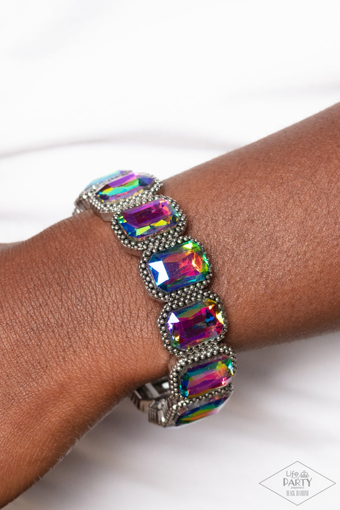 Studded Smolder - Multi Oil Spill Bracelet-Paparazzi - The Sassy Sparkle